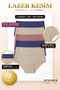 Women's Panties 5-Pack Laser Cut Seamless High-Rise - 2 Navy Blue 2 Stone 1 Dusty Rose