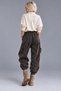 Bohem Style Vintage Washed Anthracite Loose Pants - 3