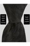 Black Striped Satin Silk Tie – 8 cm Wide - 2