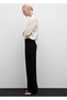 Straight Cut Trousers with Decorative Stitching - 5