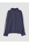 Ozmarka New Season Navy Blue Shirt Collar Girls' Tracksuit Set - 6