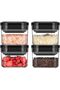 4 Pack Airtight Food Storage Container Set, BPA Free, Stackable - 7