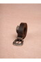 100% Genuine Leather Belt with Silver Buckle - 4