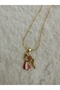 316L Steel Non-Tarnish Zircon Stone Mother Daughter Necklace - 4