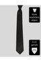 Black Striped Satin Silk Tie – 8 cm Wide - 4