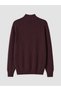Özmarka New Season Plum High Collar Men's Knitwear Sweater - 6