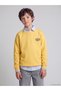 Ozmarka New Season Yellow Printed Thick Boys' Sweatshirt