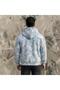 Unisex Batik Pattern Lined Zippered Hooded Sweatshirt Seasonal Jacket - 3