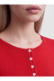 Özmarka New Season Red Crew Neck Women's Cardigan - 3