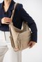 Taupe Color Soft Leather Stylish and Practical Large Multi-Compartment 3-in-1 Women's Backpack, Shoulder Bag, and Crossbody Bag