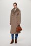 Faux Fur Collar, Pocket Detail, Latte Coat 13929 - 3