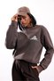 Brown Crew Neck Sweatshirt with Back Print 954 - 2