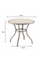 طاوله كافيه دائري 90*90 F30 LIGHT GREY - 3