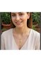 Stainless Steel Crystal Zircon Stone Hz. Ali Zülfikar Women's Necklace 40+5 cm - 2