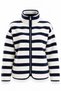 Navy Blue Striped Fleece Jacket