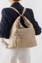 Taupe Color Soft Leather Stylish and Practical Large Multi-Compartment 3-in-1 Women's Backpack, Shoulder Bag, and Crossbody Bag - 3
