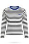 Ecru Sunlit Soul Printed Striped Thin Sweatshirt 4809