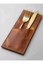 Handmade Genuine Leather Cutlery Case |   Vintage Tableware Accessory |   Premium Cutlery Sleeve - 2