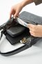 Gray Soft Leather Stylish and Convenient Multi-Compartment Large Size Backpack, Shoulder Bag and Crossbody Bag Three-In-One Women's Bag - 4