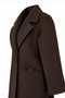Double-Breasted Collar Pocket Detailed Cashmere Coat Brown Coat 13300 - 4
