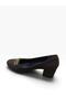 Women's Stoned Buckle Thick Heeled Evening Dress Shoes - 4