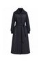 Belted Collar Detailed Navy Blue Cardigan 0221