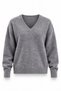 Anthracite V-Neck Soft Textured Sweater 251337