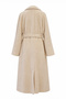 Belted Fur Camel Coat 13894 - 5