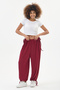 Women's Loose Fit Shalwar Trousers with Lace-Up and Leg Pockets |   Baggy Harem Pants - 4