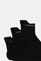 Women 4 Pcs Brand Logo Quarter Socks, Black - 2