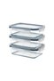 365+ Glass Storage Container Set, Transparent, 1 Liter, Rectangular, Set of 3