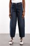 Dark Blue Stitched Detail Barrel Jean 557 - 5