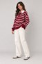Striped Shirt Collar Buttoned Sweater - 3