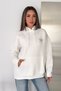 Women's Star Printed Hooded Oversize Sweatshirt with Kangaroo Pocket - 2