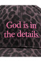 Gray Leopard God Is in the Details Embroidered Hat / "God Is Hidden in the Details" Pink Embroidered Hat Leopard Hat - 3