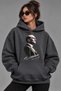 Oversize Hoodie Sweatshirt Atatürk Printed Hooded with Kangaroo Pocket Premium Thick Winter Style