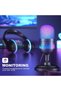 ميكروفون مكثف، ميكروفون USB للألعاب على الكمبيوتر، مع إضاءة RGB، وزر كتم الصوت، وتقليل الضوضاء، وتحكم في مستوى الصوت - مثالي - 7