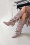 Black Women's Suede Boots Mink
