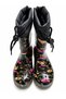 Plush Boots Women's Rain Boots Gold Pink Floral Patterned 36-40 - 3
