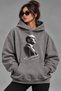 Oversize Hoodie Sweatshirt Atatürk Printed Hooded with Kangaroo Pocket Premium Thick Winter Style