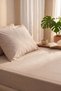 Double Cotton Elastic Sheet Set |   With 2 Pillowcases |   Non-Slip Corner Elastic, Soft Textured - 2