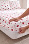 Double Cotton Elastic Sheet Set |   With 2 Pillowcases |   Non-Slip Corner Elastic, Soft Textured