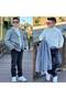 Boys' Lined Cashmere Coat - Turtleneck Knit Sweater - Belted Denim Trousers 4-Piece Set - Holiday Collection - 2