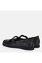 Black retro style buckled women's moccasin genuine leather ballerina flats shoes size 41-42-43-44 - 7
