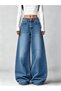 Angel Wing Stone Design Unisex Retro Jean Trousers - 2