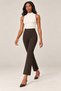 Women's Winter Fabric High-Rise Spanish Flare Pants - Flexible Fabric, Elastic Waist, Hidden Zipper Fabric Pants - 4