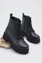 Women's Black Vanguard Premium High-Top Lace-Up and Zippered Boots