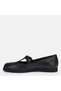 Black retro style buckled women's moccasin genuine leather ballerina flats shoes size 41-42-43-44 - 8