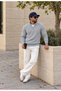 Men's Stand-Up Collar Half-Zip Thick Knit Winter Sweater. - 3