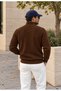 Men's Stand-Up Collar Half-Zip Thick Knit Winter Sweater. - 2